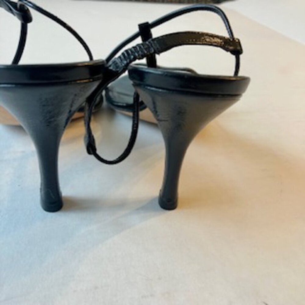 Butter by Lavorazione Artigiana Black heels with ankle strap size 8 1/2 - Picture 3 of 8